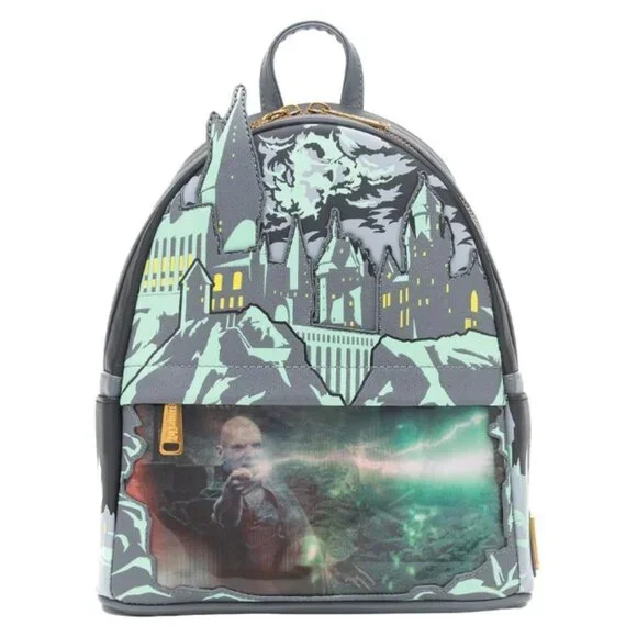 EXCLLUSIVE Loungefly Harry Potter Glow in the Dark Battle of Hogwarts Lenticular - Picture 1 of 12